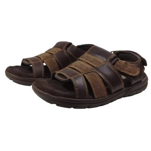 Skechers Men's Relaxed Fit Supreme - Equipt Brown Fisherman Sandals Size…