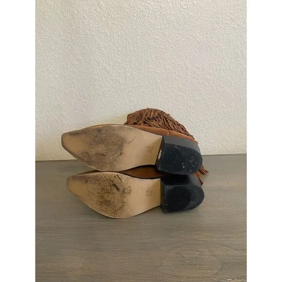 Smokey Mountain Suede Fringe Boots Girl's size 4.5 Style‎ Wysteria