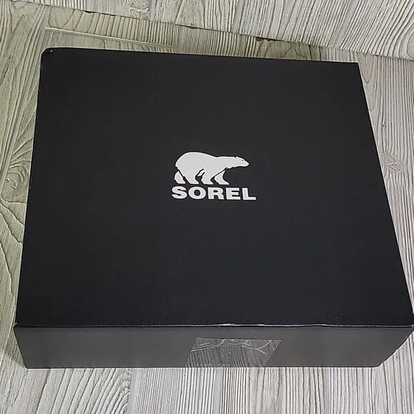 Sorel Hi Line Heel Lace Up Leather Ankle Boots Black Leather Womens 6 NEW