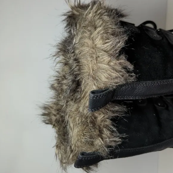 Sorel Joan of Arctic waterproof black suede winter boots womans size 8 EU 39