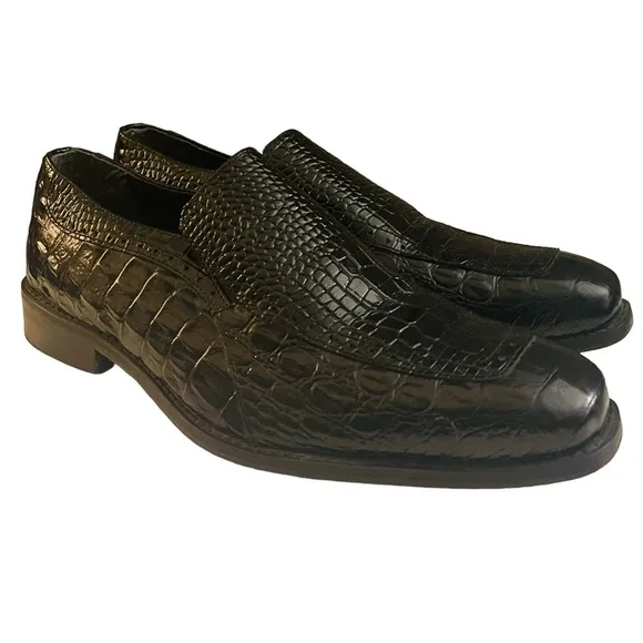 Stacy Adams Tedesco Cap Toe Oxford Lizard Leather Dress Shoes 25630-400 sz 10​