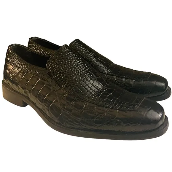 Stacy Adams Tedesco Cap Toe Oxford Lizard Leather Dress Shoes 25630-400 sz 10​