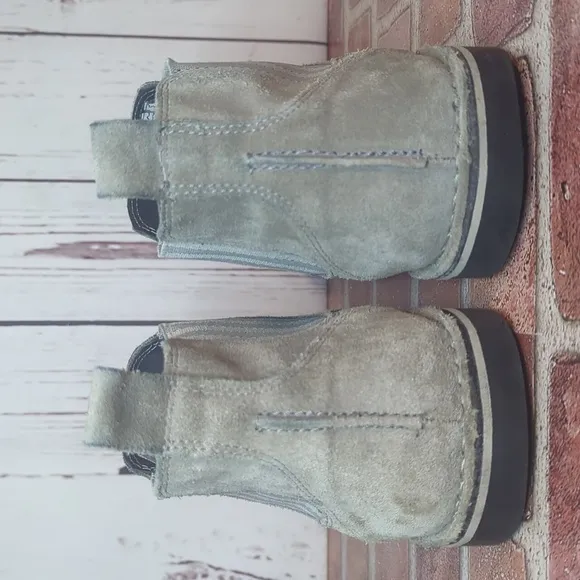 Steve Madden Mens Grey Sand Suede Intuit Leather Chelsea Boot Size 12