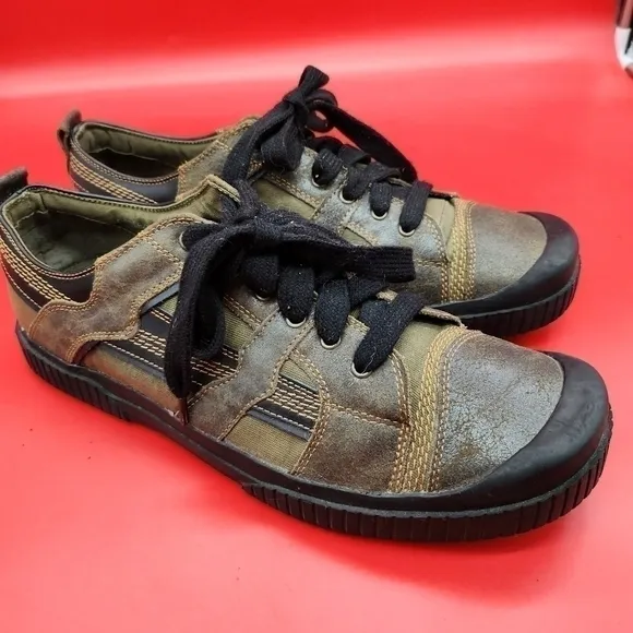Steve Madden P-Freeze Olive Green Leather Men's Fashion Sneakers Size 11.5 Shoes