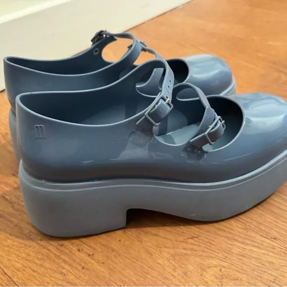 Stylish Blue Platform Mary Jane Shoes
