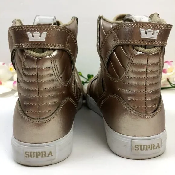 Supra Youths Skytop Champagne White Skate Shoes 5