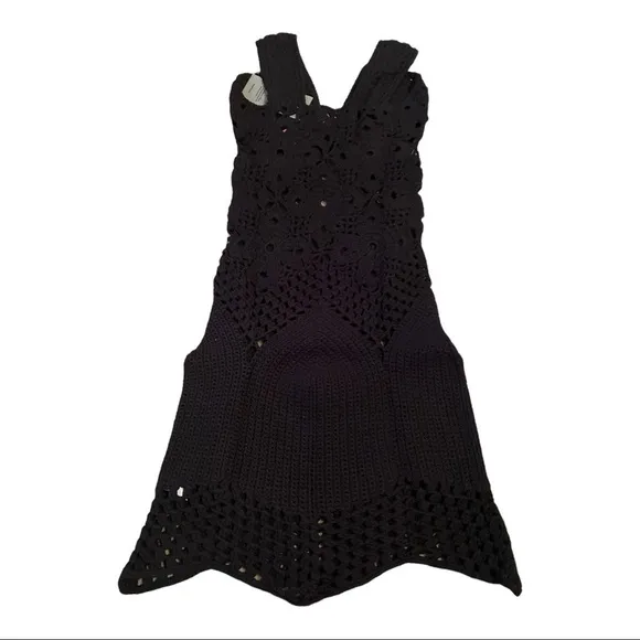 TACH CLOTHING FAUNA CROCHET DRESS - BLACK