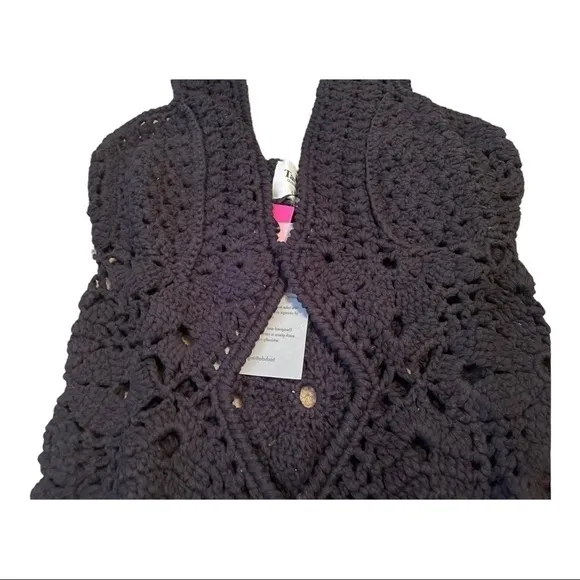 TACH CLOTHING FAUNA CROCHET DRESS - BLACK