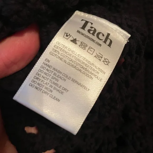 TACH CLOTHING FAUNA CROCHET DRESS - BLACK