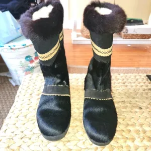 Tecnica Italy fur boots sherpa lined classic women sz 42/11