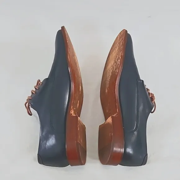 Ted Baker IRRON 2 Mens Dark Navy Blue and Brown Leather Derby Lace Up Shoes 11.5