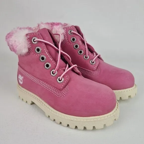 Timberland 6 IN Premium Classic Girls TODDLER Boots Pink Nubuck