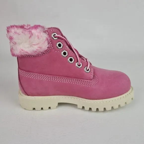 Timberland 6 IN Premium Classic Girls TODDLER Boots Pink Nubuck