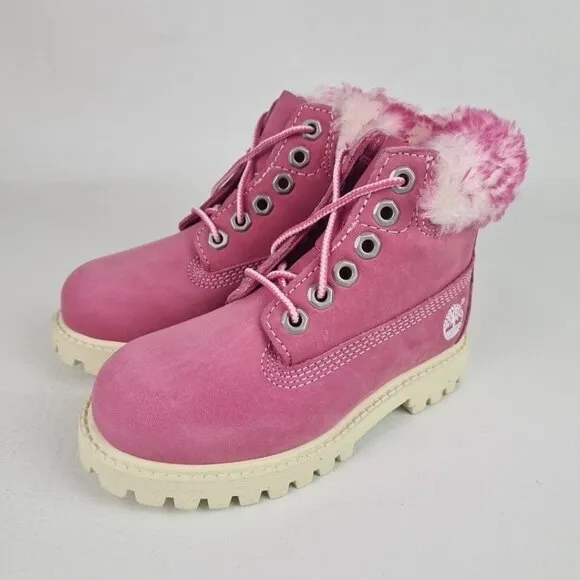 Timberland 6 IN Premium Classic Girls TODDLER Boots Pink Nubuck