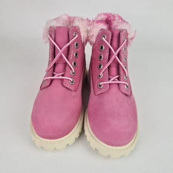 Timberland 6 IN Premium Classic Girls TODDLER Boots Pink Nubuck