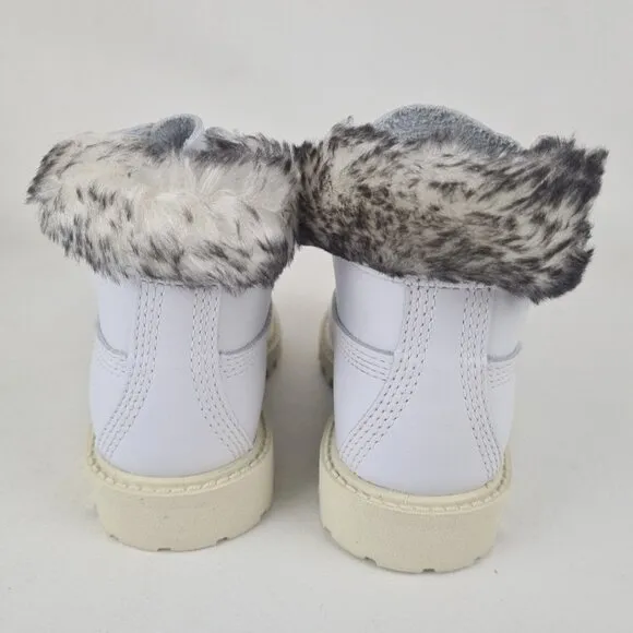 Timberland 6 IN Premium Classic Toddler Boots White Leather