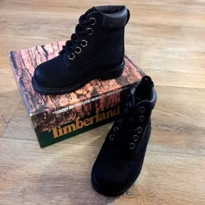 Timberland Children's Toddler Big Baby Classic Black 6&quot; Boots Size 5.5 New NOB
