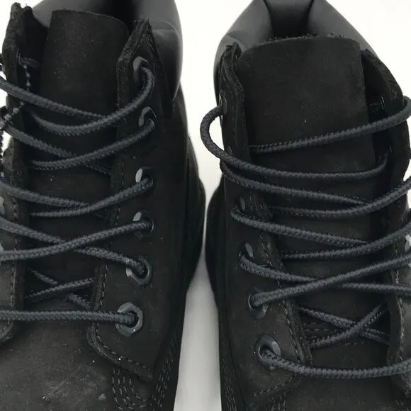 Timberland Kids Classic 6&quot; Premium All Black Waterproof Boots Youth Size 2