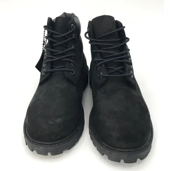 Timberland Kids Classic 6&quot; Premium All Black Waterproof Boots Youth Size 2