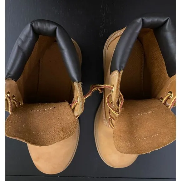 Timberland Little Kid 6&quot; Premium Waterproof Boots Boys 1.5 Wheat Classic Lace Up