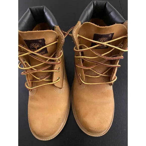 Timberland Little Kid 6&quot; Premium Waterproof Boots Boys 1.5 Wheat Classic Lace Up
