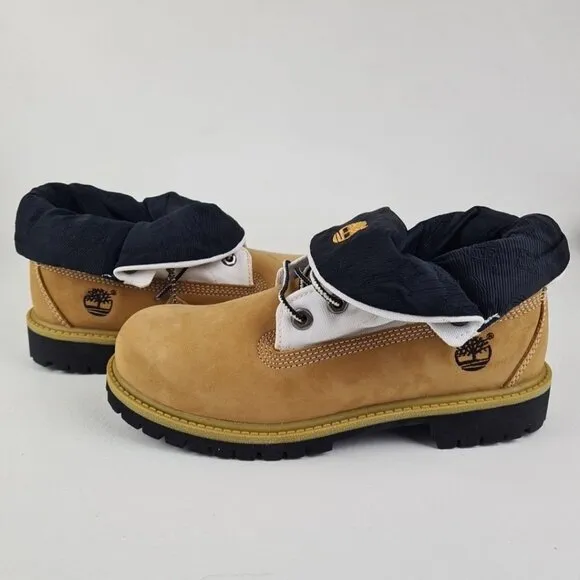 Timberland Script Roll Top Boots  Little Kids Wheat Leather