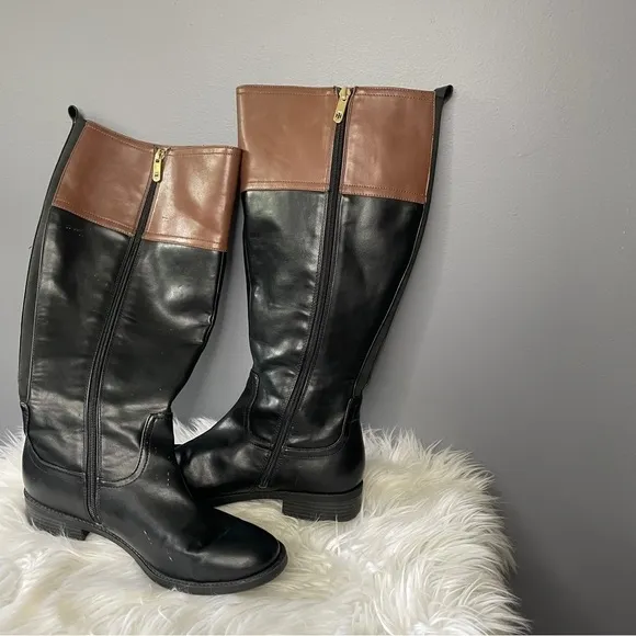 Tommy Hilfiger classic 2 tone riding boots size 9.5