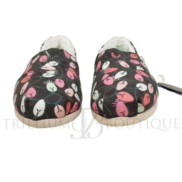 TOMS Forged Iron Tree Lights Alparagata Ortholite Slip-Ons Glow in the Dark NIB!