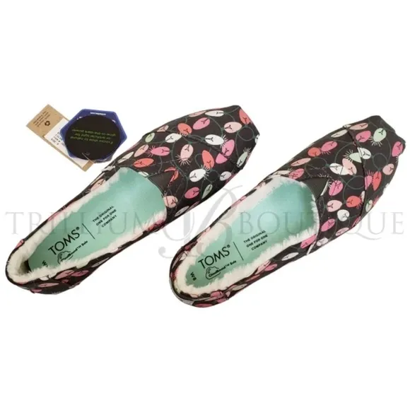 TOMS Forged Iron Tree Lights Alparagata Ortholite Slip-Ons Glow in the Dark NIB!