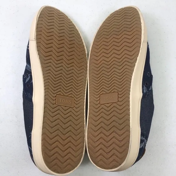 TOMS Mens Baja Leaf Print Slip On Shoes