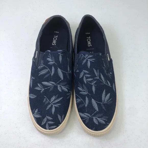 TOMS Mens Baja Leaf Print Slip On Shoes
