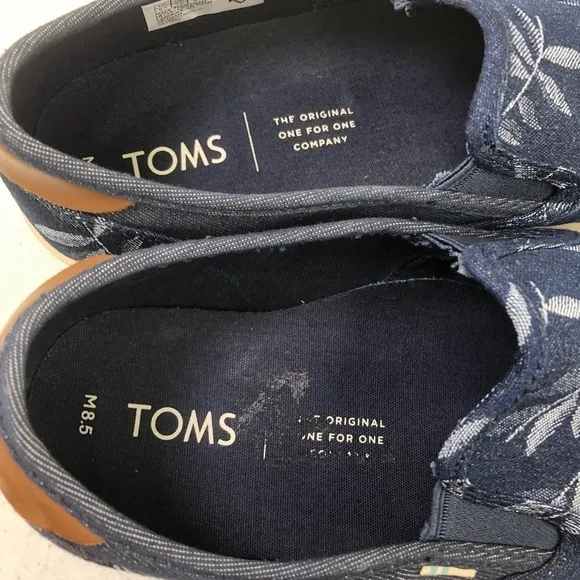 TOMS Mens Baja Leaf Print Slip On Shoes