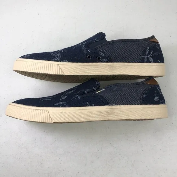 TOMS Mens Baja Leaf Print Slip On Shoes