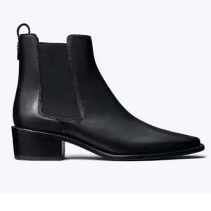 Tory Burch Boots Size 6.5 Black Chelsea Ankle Boots Designer