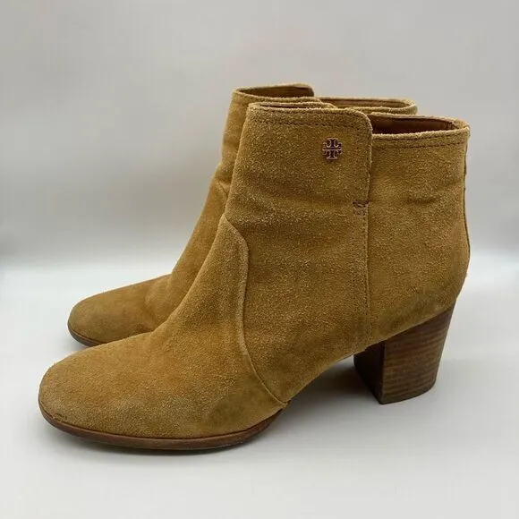 Tory Burch Sabe Caramel Suede Women’s Boots 10M