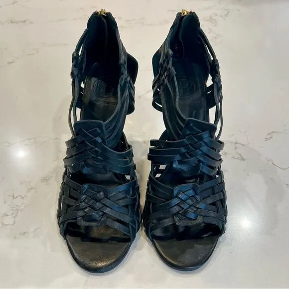 Tory Burch Leather Wedge Sandals