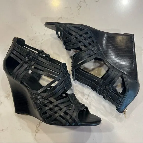 Tory Burch Leather Wedge Sandals