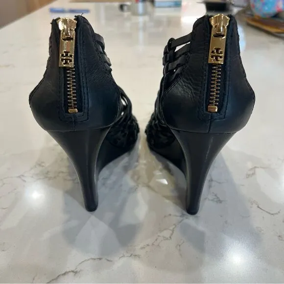 Tory Burch Leather Wedge Sandals