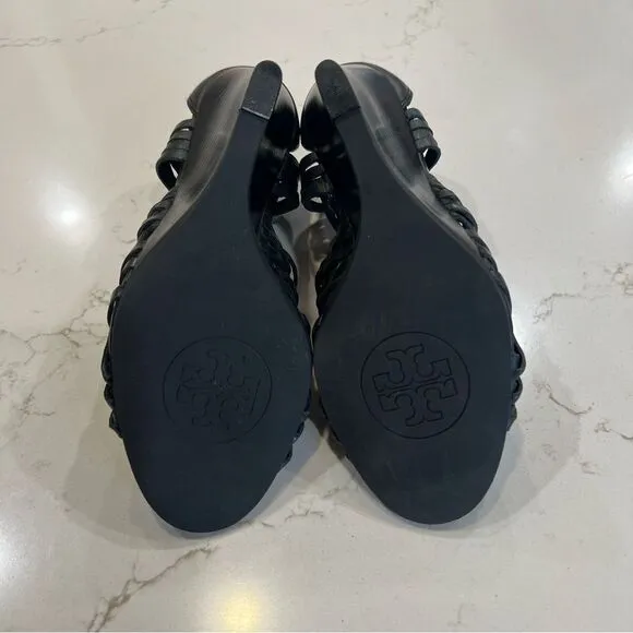 Tory Burch Leather Wedge Sandals