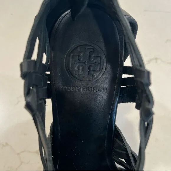 Tory Burch Leather Wedge Sandals