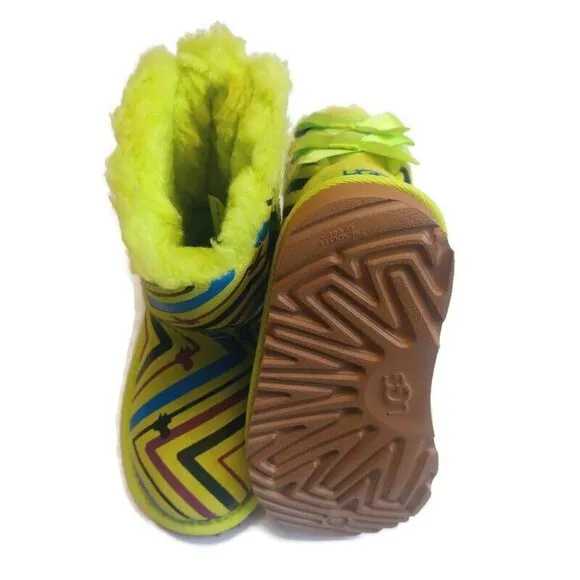 UGG Bailey Bow II Toddler Boot Size 9 Age 3-4 Galactic Print Green 1133130T