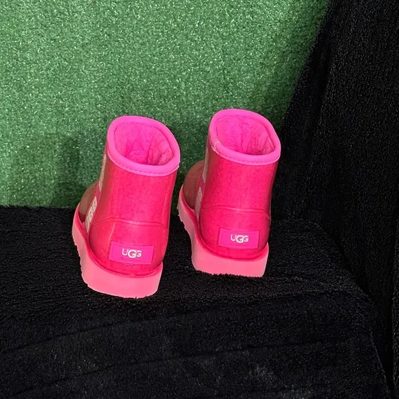 UGG Classic Clear Mini Rock Rose Pink Boots
