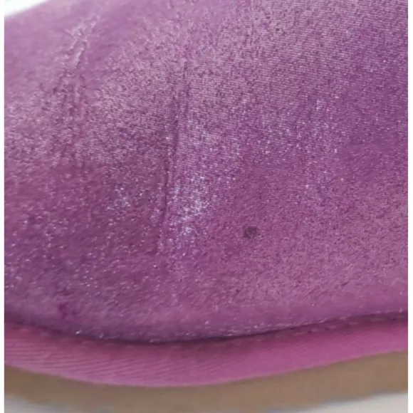 UGG Classic Glitter Boots Big Girls Size 5, Style 1000792 Purple/Grape Sparkle