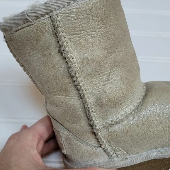 UGG Classic II Metallic Gold Sheepskin Boots