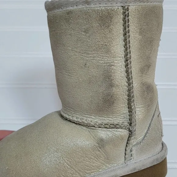 UGG Classic II Metallic Gold Sheepskin Boots