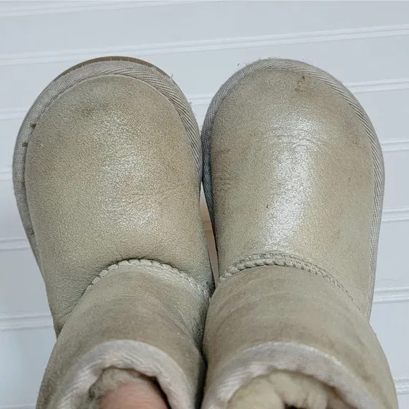 UGG Classic II Metallic Gold Sheepskin Boots