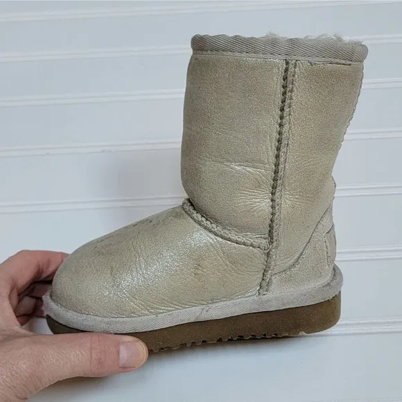 UGG Classic II Metallic Gold Sheepskin Boots