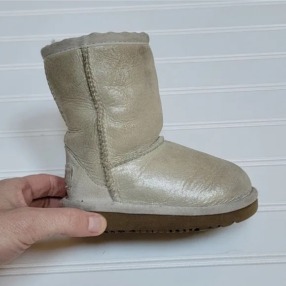 UGG Classic II Metallic Gold Sheepskin Boots