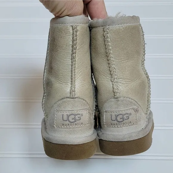 UGG Classic II Metallic Gold Sheepskin Boots
