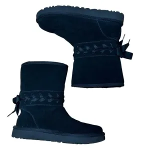 UGG Classic Lace Black Boots Booties Corset Black Size 7